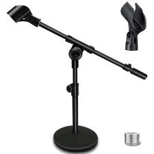 Adjustable Desktop Mic Stand, Desk Stand Tabletop Table Top Microphone Stand ...