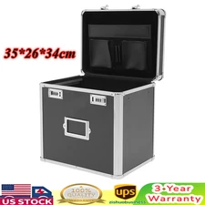 Fireproof Document File Organizer Box Storage Filing Cabinet Safe Portable Box