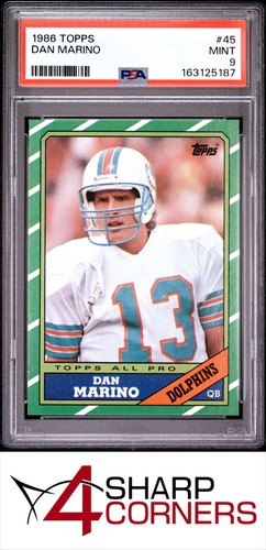 1986 TOPPS #45 DAN MARINO DOLPHINS HOF PSA 9