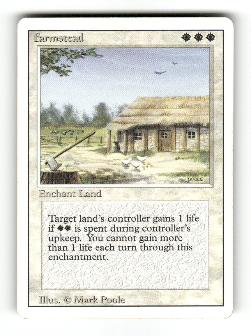 Farmstead Rare Revised Edition Magic: The Gathering Near Mint