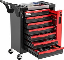 AIRAJ Werkzeugtruhe mit 7 Schubladen abschließbar rollbar Werkzeugschrank Trolley Garage 250 kg UK