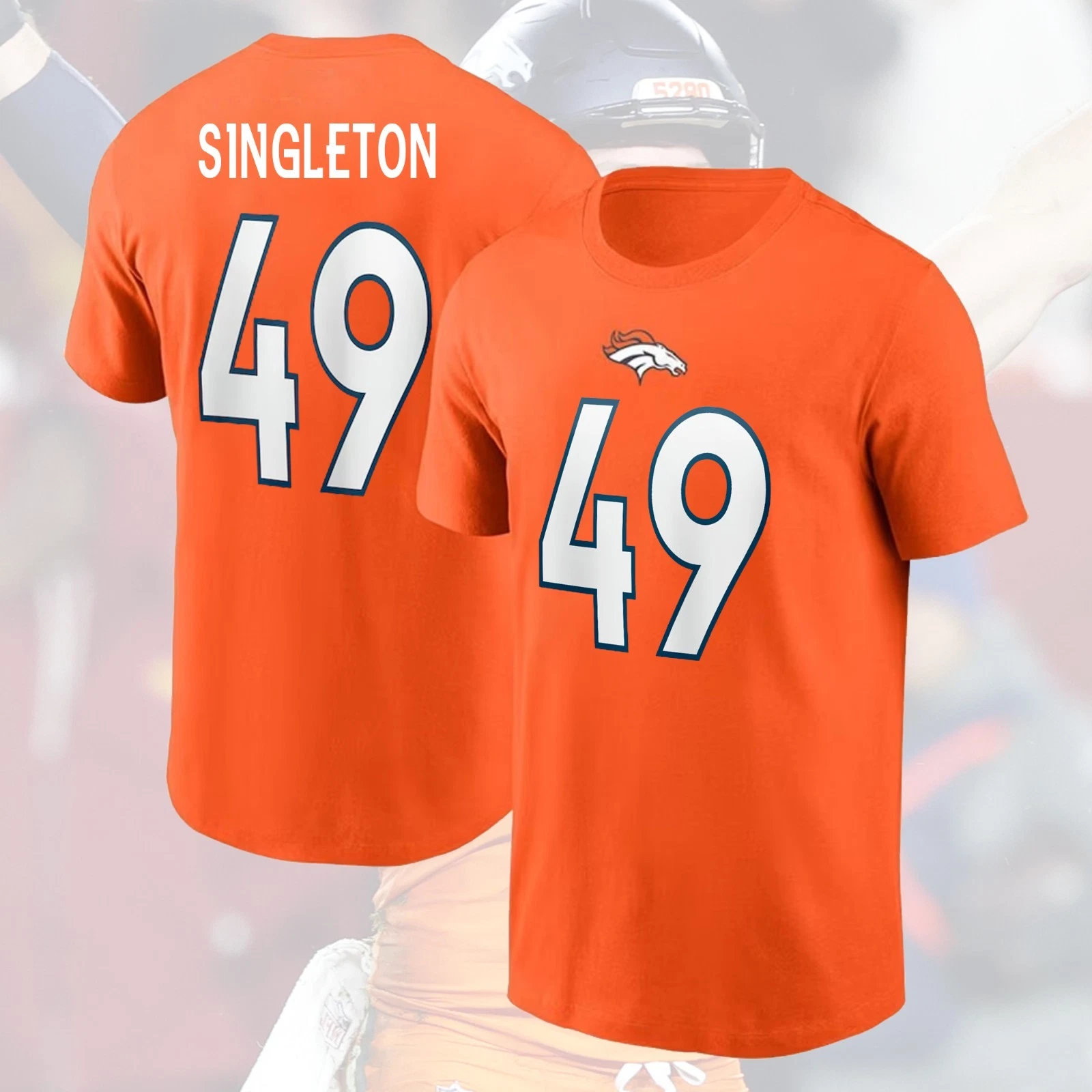 Alex Singleton #49 Denver B.owll 2025 Player Name & Number for Fan