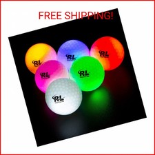 R L Glow in The Dark Golf Balls, LED Light up Glow Golf Ball for Night Sports, S