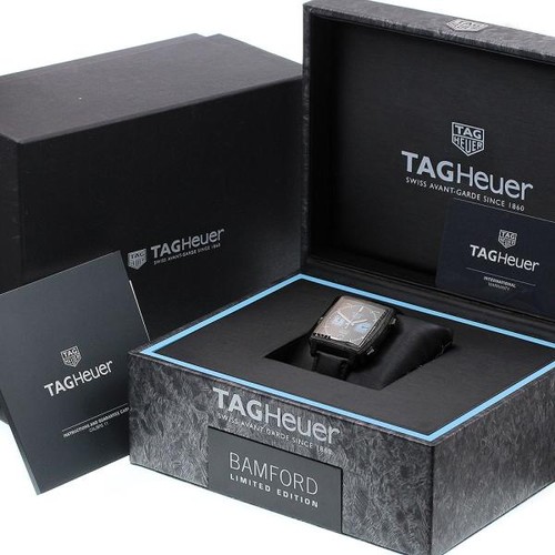 TAG HEUER MONACO BANGFORD CUSTOM CAW2190 39mm Carbon Leather Black Dial #C001