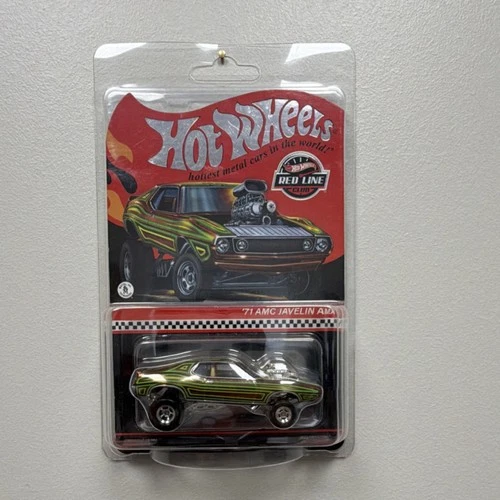 Hot Wheels Red Line Club 1:64 AMC Javelin AMX Diecast Car Green Silver 2023