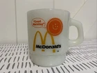 McDonald's Milk Glass Vintage Coffee Mug Good Morning Anchor Hocking Fire King