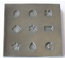 Shot Plate 9 Designs Assorted Shapes With Borders Impression dies