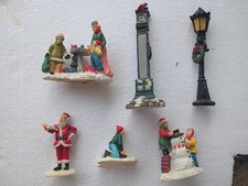 Lot of 6 Christmas Minature Figures Lemax San...