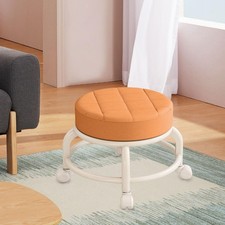 Low, Round Rolling Stool, Pedicure Stool, Comfortable Universal Swivel Stool,