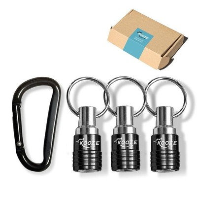 BKC0301 1/4 Inch Hex Bit Holder Keychain 3pc - Quick Change & Release Bit Hol...