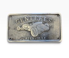 Vintage Genteels Porterville - California - Original 1950s Car Club Plaque Vintage Genteels Porterville - California - Original 1950s Car Club Plaque