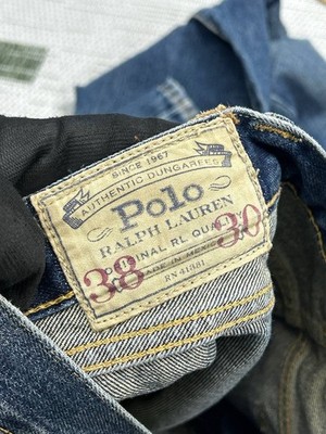 Polo Ralph Lauren Authentic Dungarees Jeans Mens 38 Blue Denim Mid