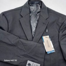 REACTION KENNETH COLE Black Techni Cole Flex Coat Suit Separates Jacket 38REG