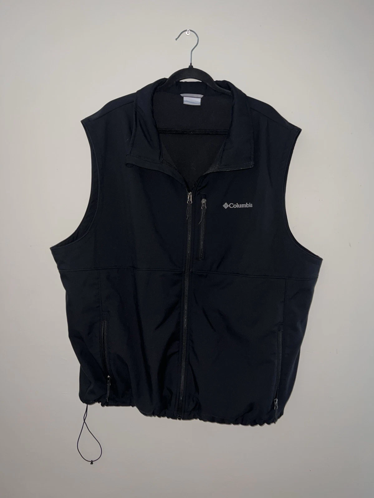 Columbia Black Vest Size 3XL Mens Zip Up
