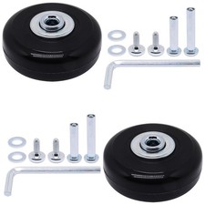 YuGtcen 2pcs 50mmx18mm Luggage Wheels 50x18mm Dia.xWidth , Black