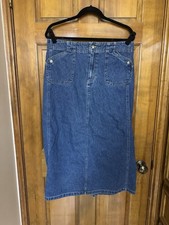 Vintage White Stag 100 Cotton Skirt Size 16, Midi Length mid Calf - EUC