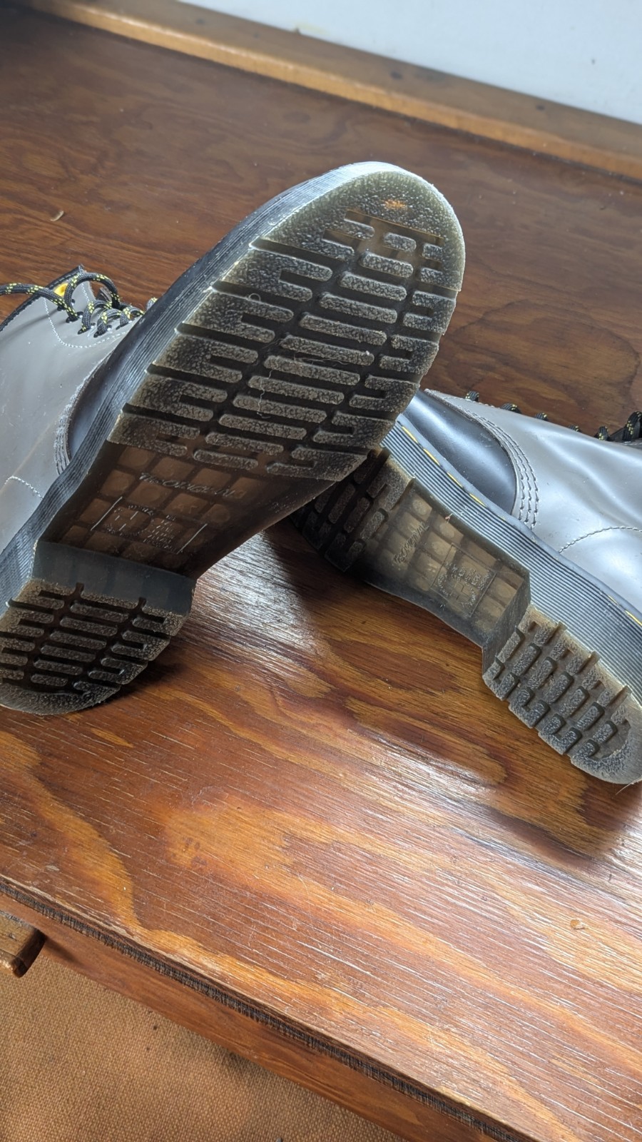 Dr. Martens 101 6-eye boots in a grey/charcoal smooth leather, size US Men's 8 / image 7