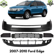 Front Bumper Cover Primed Plastic Fog Lights Cover Kit For 2007-2010 Ford Edge Front Bumper Cover Primed Plastic Fog Lights Cover Kit For 2007-2010 Ford Edge