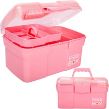 11In Mutipurpose Storage Box Organizer with Removable Tray, Portable Small Craft