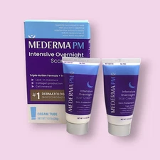 2 X Mederma Pm Intensive Overnight Scar Cream 1.0 oz. / 28 g.