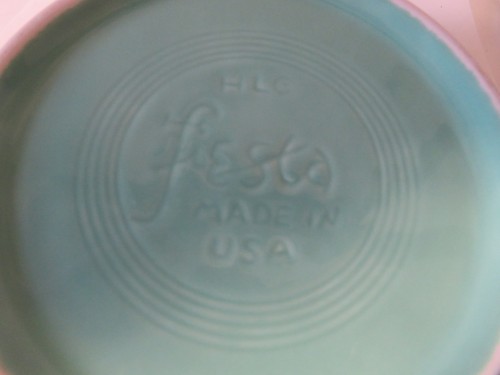 Vintage 80s Fiesta Ware Covered 9”Dish with Lid Sea Mist Teal Green. USA - Afbeelding 7 van 7