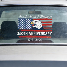 United States 250Th Anniversary Car Stickers 1776-2026 America Flag Eagle Li
