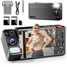 Digital Camera, 4K 64MP Cameras for Photography, 270 Flip Screen Vlogging Cam...