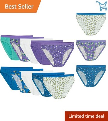 Girls' Cotton Bikini Underwear Multipacks 10 Pack Assorted Colors Size 6