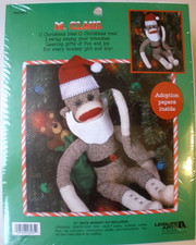 Leisure Arts SANTA M Claus - Sock Monkey Kit 21" CHRISTMAS CRAFT New