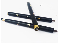 3 Fold Brass Black Wooden Walking Stick Cane For Head Handle Only wooden shaft 