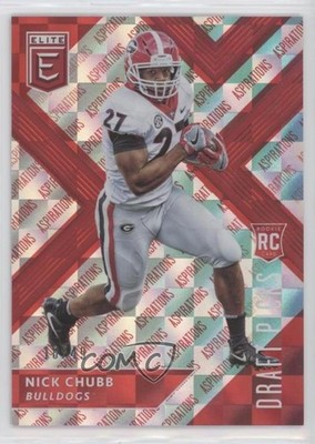 2018 Panini Elite Draft Picks Aspirations Red 16/49 Nick Chubb Rookie RC 0o9