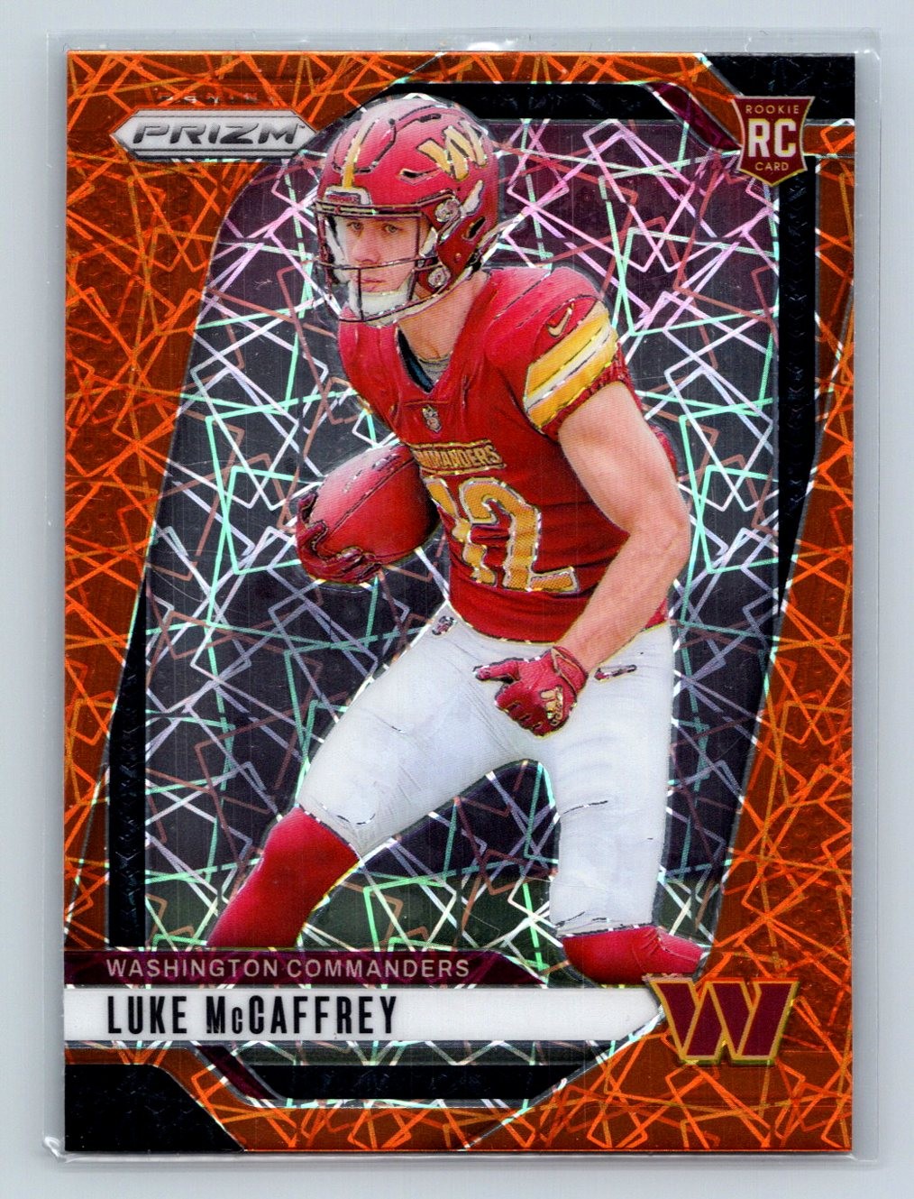 2024 Panini Prizm #367 Luke McCaffrey Lazer RC Football