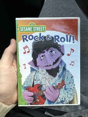 Sesame Street Rock & Roll DVD Rare Cover, VG Authentic