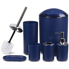 Durable 6-Piece Bathroom Set in Royal Blue