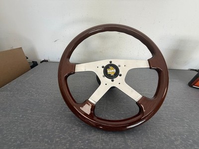 Vintage Mercedes W126 R107 W123 W115 Momo Wood Steering Wheel 4-Spoke + Adaptor