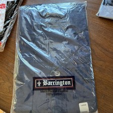 Vtg Men  s Barrington Flannel Pajamas Long Sleeve Large Navy Blue Nwt NOS