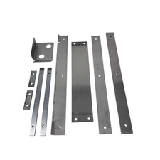 Lot of 9 Steel Mounting Brackets and Flat Plates – Various Sizes with Holes