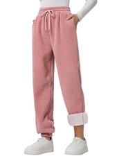 Women's Winter Warm Thick Fleece Pants, Lined Sweatpants Pants Joggers Comfy ...