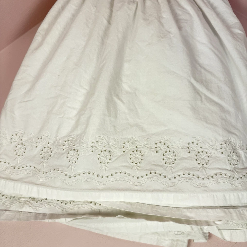 Falda de cama Simply Shabby Chic Twin EYELET/volantes de polvo blanca esquina dividida usada en excelente estado Foto 3 de 4