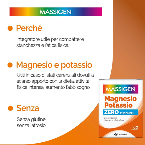 Massigen - Magnesio E Potassio Senza Zucchero, 60 Capsule, Integratore per Equil - Foto 3 di 12