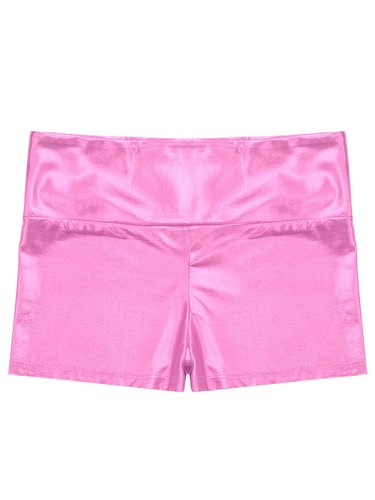 Pantalones cortos de entrenamiento para niños y niñas Pantalones cortos de baile brillantes Cintura elástica Gimnasio - Imagen 48 de 76