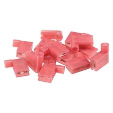 Wire Terminals Connector Nylon Insulated AWG22-18 Female Flag Type Red 35 Pcs