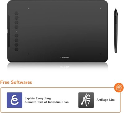 XPPen Deco 01 V3 Graphics Tablet Drawing Tablet 8192 Levels 10x6 Inch