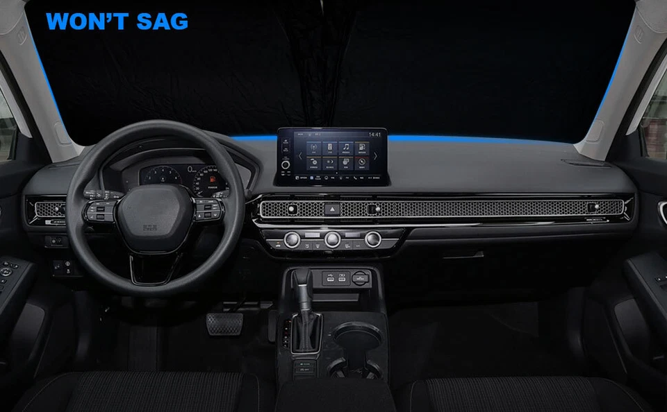 Складной солнцезащитный козырек на переднее лобовое стекло автомобиля Honda Civic 2016-2021 годов выпуска с защитой от ультрафиолета - Изображение 4 из 4