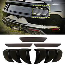 Smoked Tail Light Fog Lamp Eyebrow Lamp Cover Guard Trim Parts for Mustang 2018+
