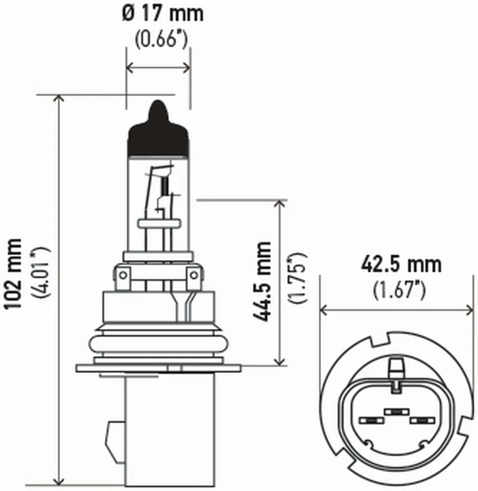 Двойные блистерные лампы высокой мощности HELLA 9007 100/80WTB, 12 В, 2 штуки (упаковка из 1) - Изображение 2 из 2