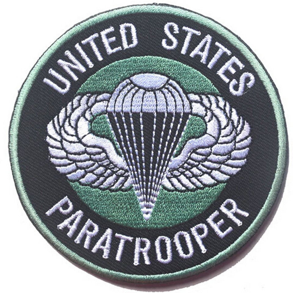 United States Paratrooper U.S. ARMY USA TACTICAL BADGE EMBROIDERY HOOK ...
