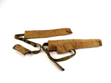 US WWII BMG .50 cal Machine Gun Khaki Breech Cover & Muzzle Cover QTY2