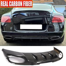 For Bentley Continental GT 2012-16 REAL Carbon Rear Bumper Diffuser Lip Splitter