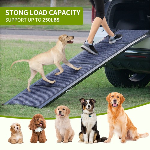 Foldable&Portable Pet Ramp Anti-Slip Mat Dog Stairs for Large Dogs Sturdy Safe - Picture 4 of 11